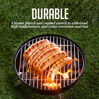 Ovente Portable Charcoal Grill with Dual-Venting System GQR0400BR