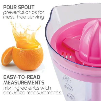 Ovente 34-oz Electric Citrus Juicer with 2 Auto-Reversing Cones JE1034P