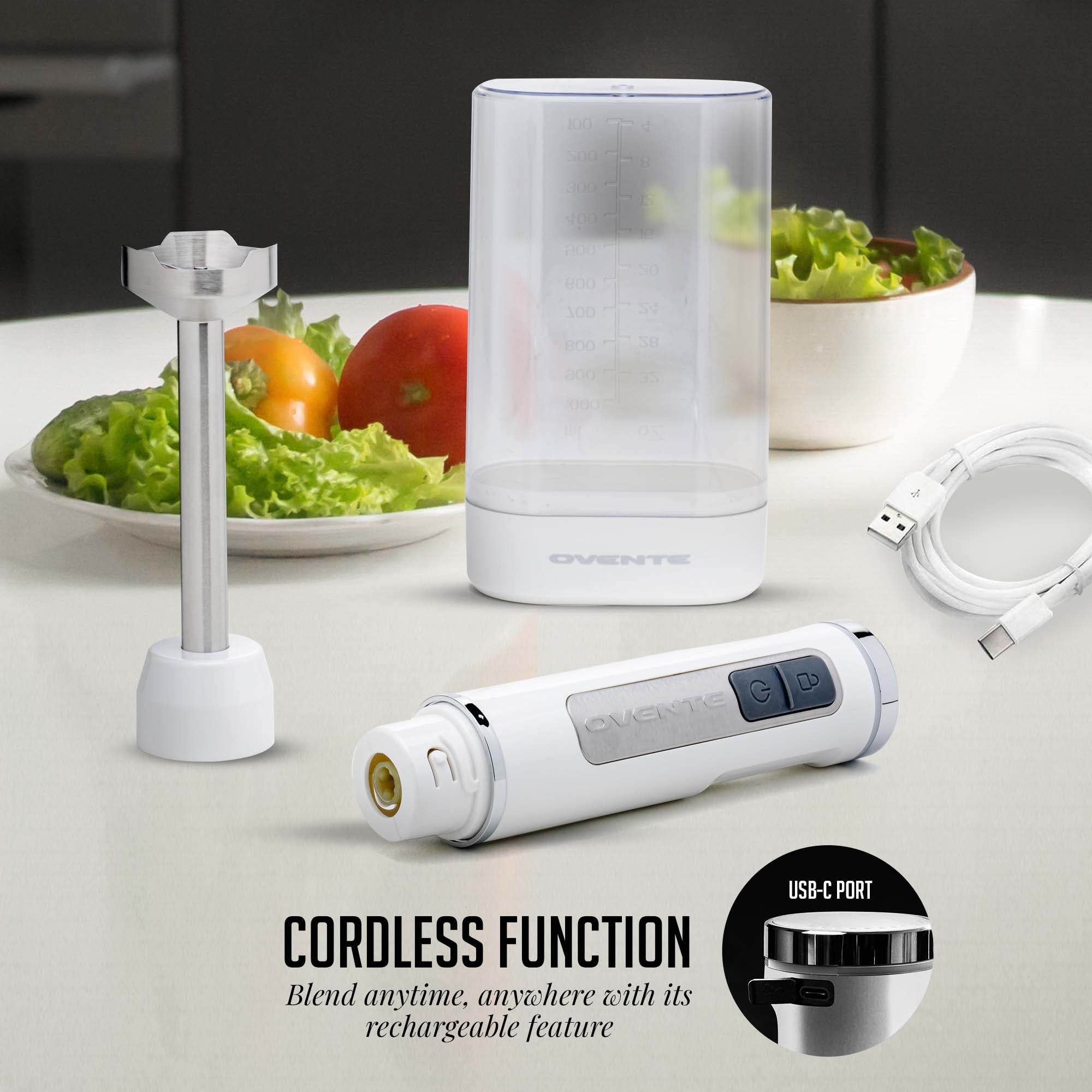 Ovente 200W Cordless Hand Blender HR781