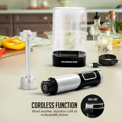 Ovente 200W Cordless Hand Blender HR981B