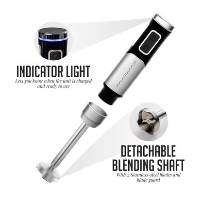 Ovente 200W Cordless Hand Blender HR981B
