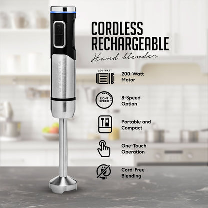 Ovente 200W Cordless Hand Blender HR981B