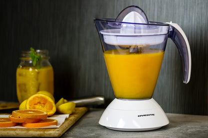 Ovente 34-oz Electric Citrus Juicer with 2 Auto-Reversing Cones JE1034W
