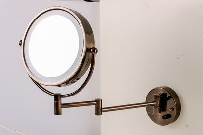 Ovente 8.5” Double Sided Wall-Mounted Vanity Mirror with 3-Tone LED Light MPWD3185 Series