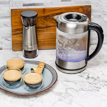 Ovente 1.7 Liter Glass Electric Hot Water Kettle With ProntoFill Technology KG612S