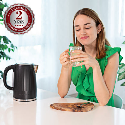 Ovente 1.7 Liter Stainless Steel Electric Hot Water Kettle KS711 Series