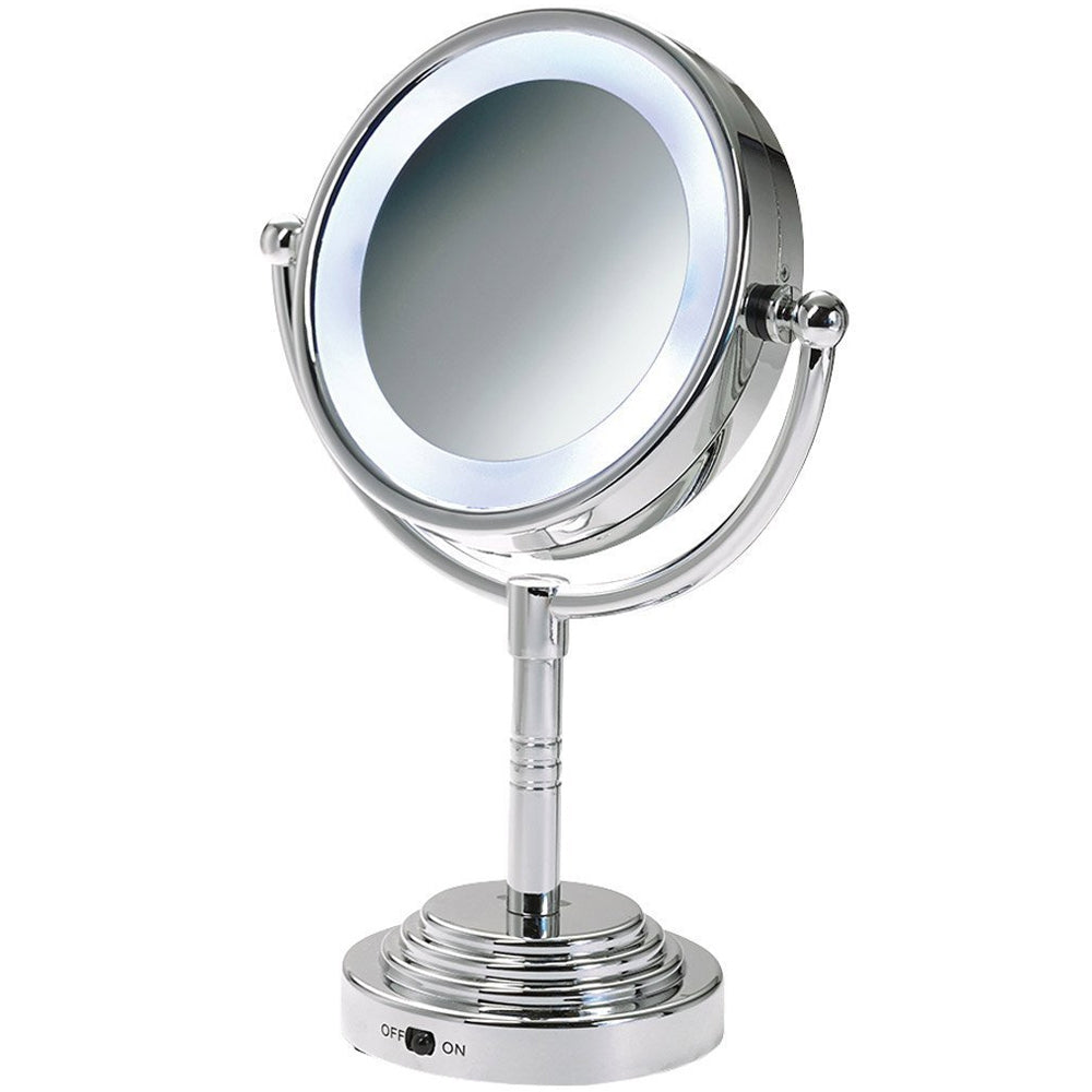 Ovente 6” Double Sided Tabletop Vanity Mirror with LED Light MLT28C