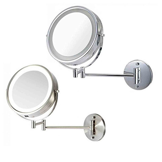 Ovente 7” Double Sided Wall-Mounted Vanity Mirror with LED Light MFW70 Series