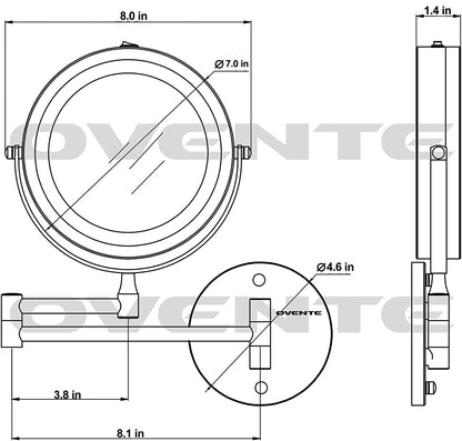 Wall Mount LED Lighted Makeup Mirror