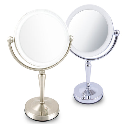 Ovente 7.5” Double Sided Tabletop Vanity Mirror with LED Light MKT75 Series