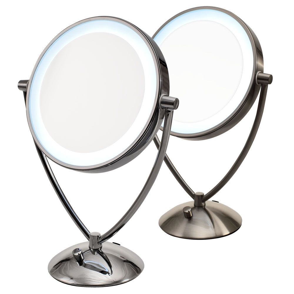 Ovente 9.5” Double Sided Tabletop Vanity Mirror with LED Light MLT45 Series