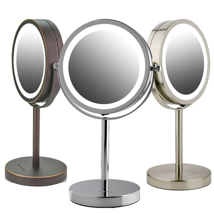 Ovente 6” Double Sided Tabletop Vanity Mirror with LED Light MLT60 Series