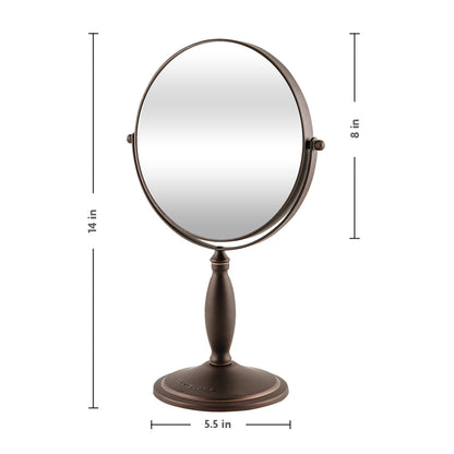 Ovente 8” Double Sided Tabletop Vanity Mirror MNLAT80ABZ1X7X