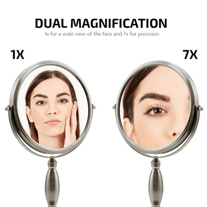 Ovente 8” Double Sided Tabletop Vanity Mirror MNLAT80BR1X7X