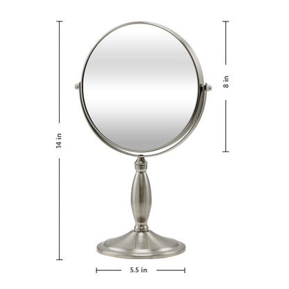 Ovente 8” Double Sided Tabletop Vanity Mirror MNLAT80BR1X7X