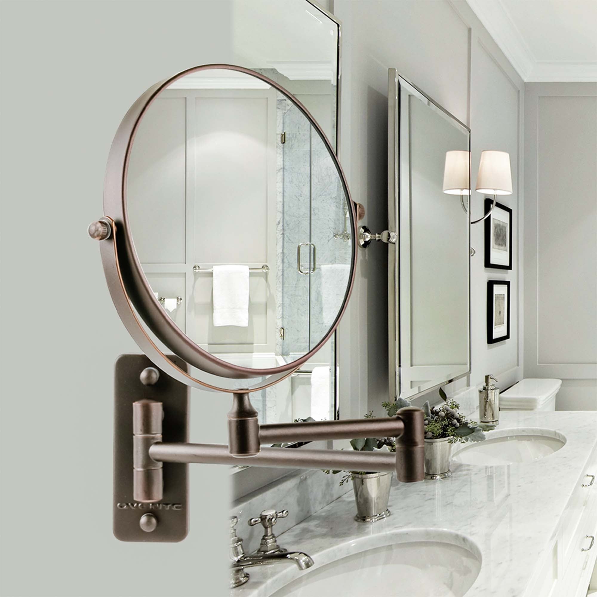 Ovente 7” Double Sided Wall-Mounted Vanity Mirror MNLFW70 Series