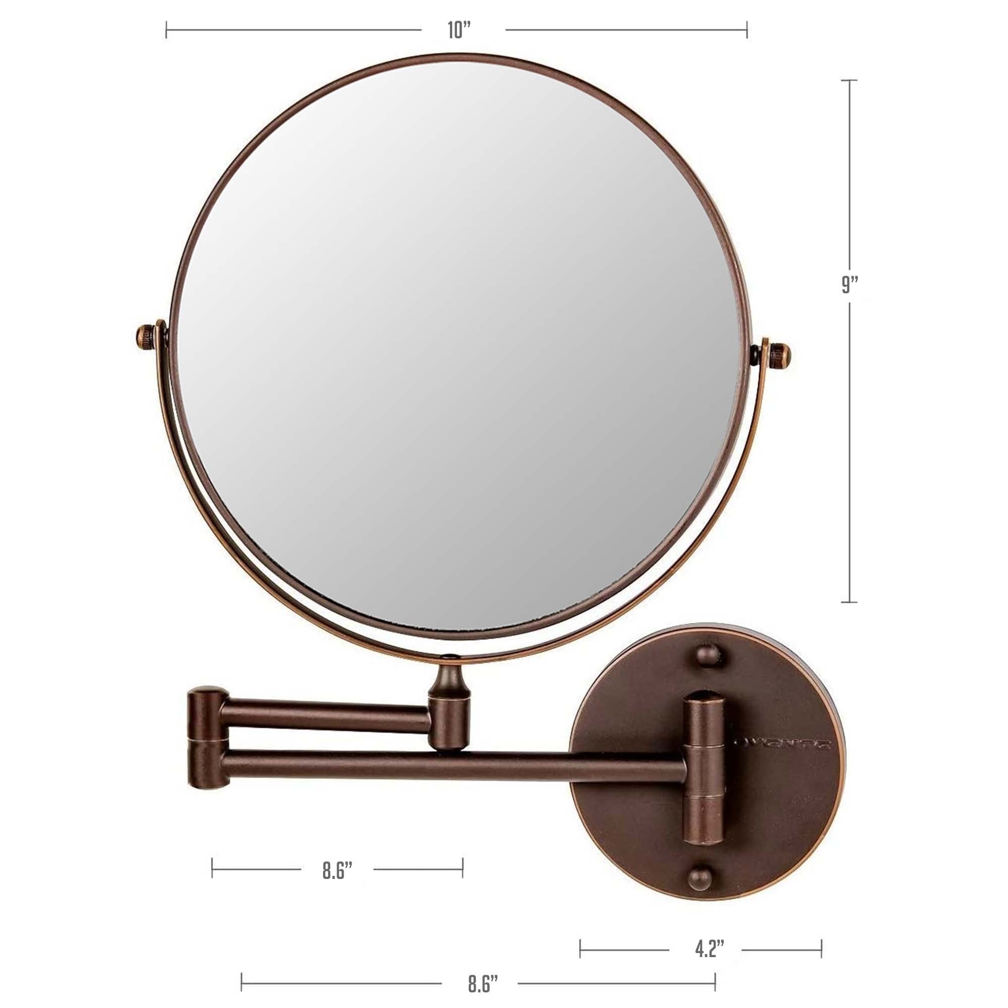 Ovente 9” Double Sided Wall-Mounted Vanity Mirror MNLFW90 Series