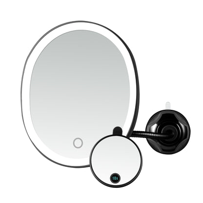 Ovente 8” Vanity Mirror with Suction Mount and LED Light MOW22 Series