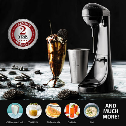 Ovente Two-Speed Classic Drink Mixer and Milkshake Maker MS2070B