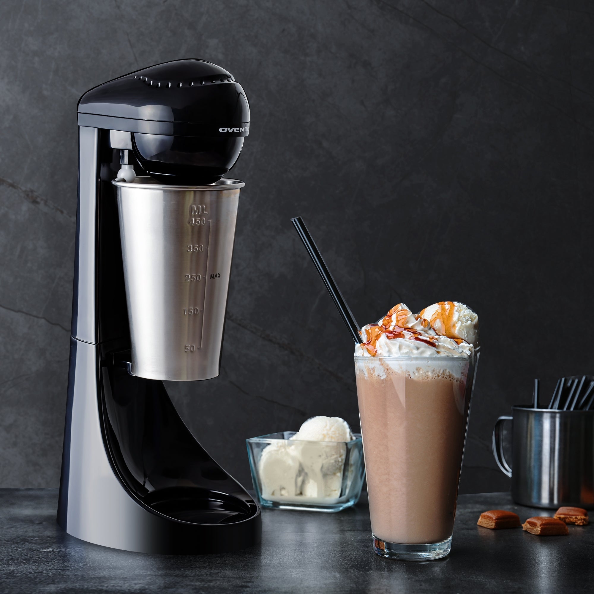 Ovente Two-Speed Classic Drink Mixer and Milkshake Maker MS2070B