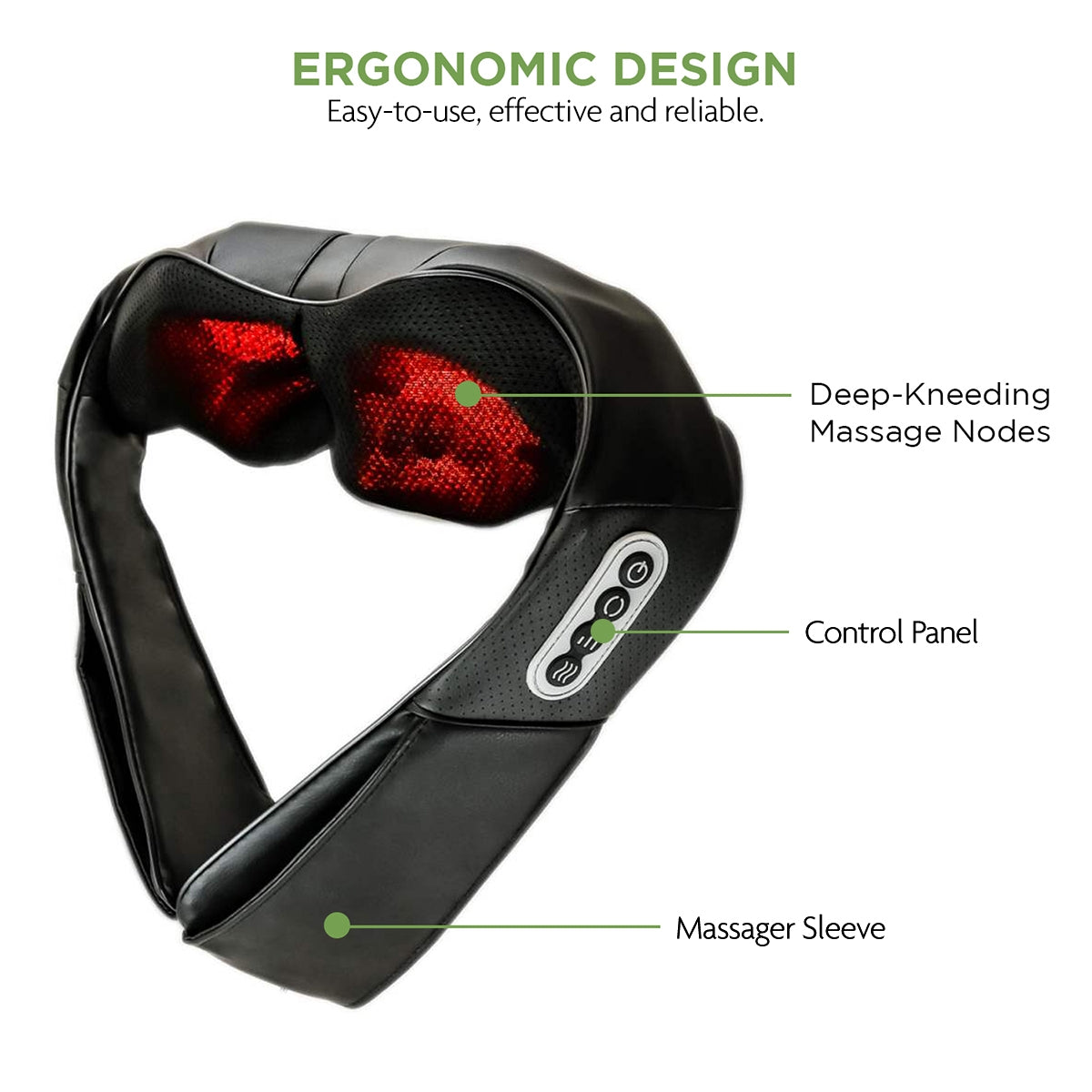 Ovente Shiatsu Neck and Back Massager NM4718B