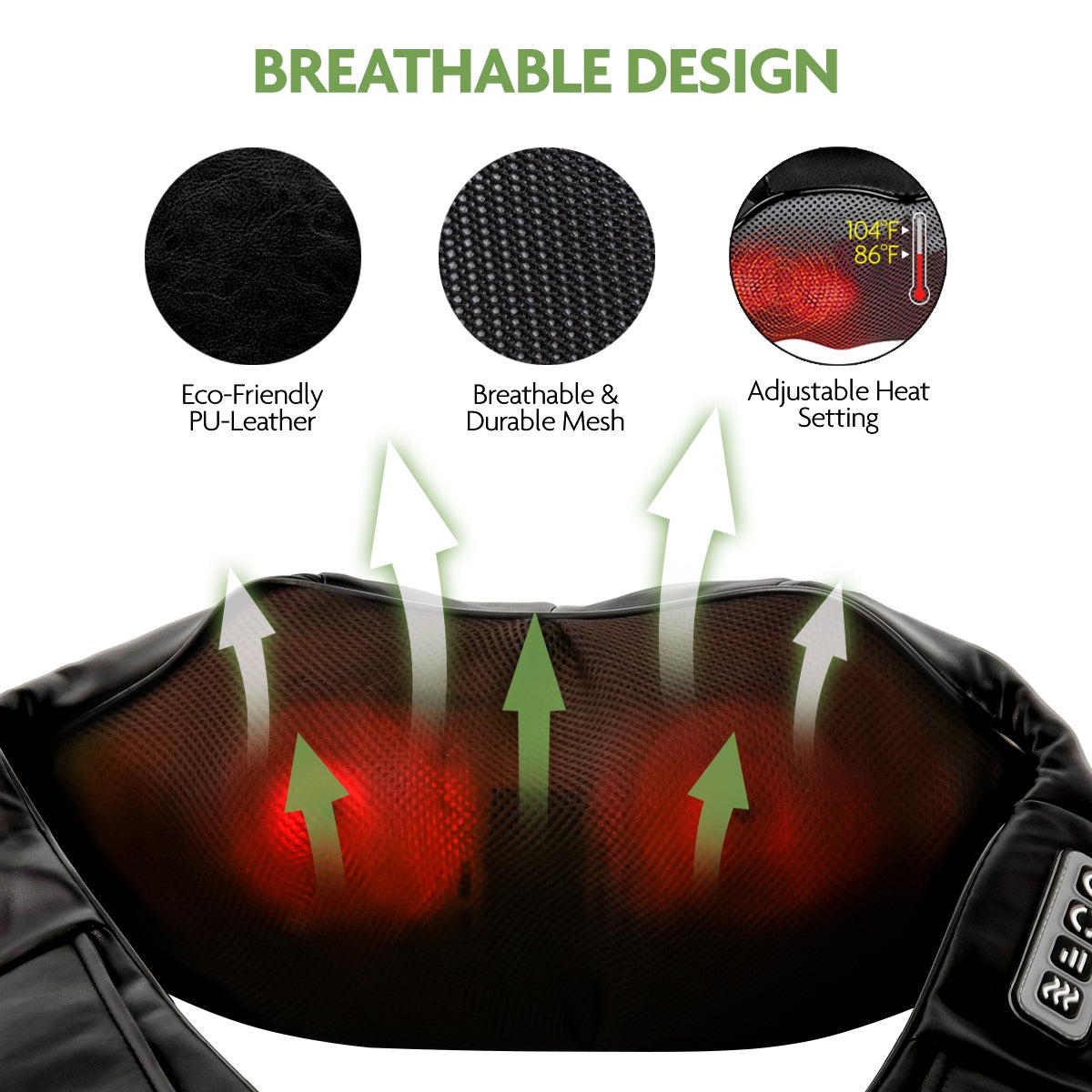 Ovente Shiatsu Neck and Back Massager NM4718B