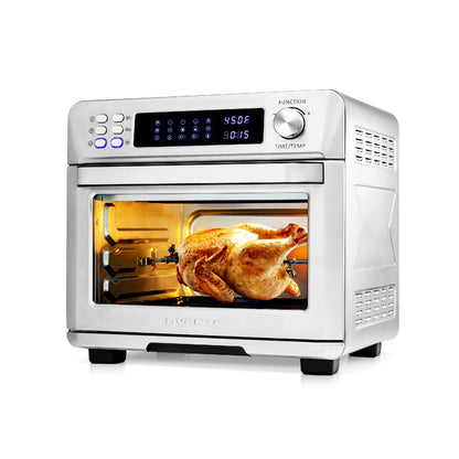 Ovente 25L Multi-Function Air Fryer Rotisserie Oven With Digital Screen OFD4025BR