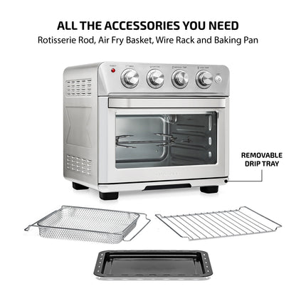 Ovente 25L Multi-Function Air Fryer Rotisserie Oven OFM2025BR