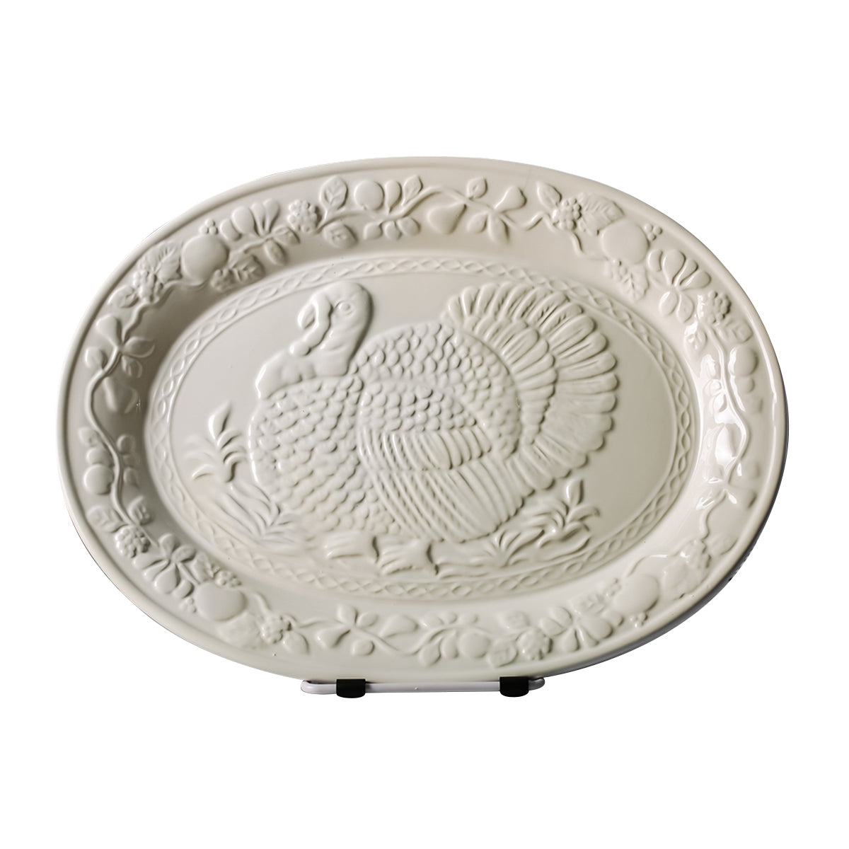 Ovente 22 lb Ceramic Turkey Serving Platter P4565W