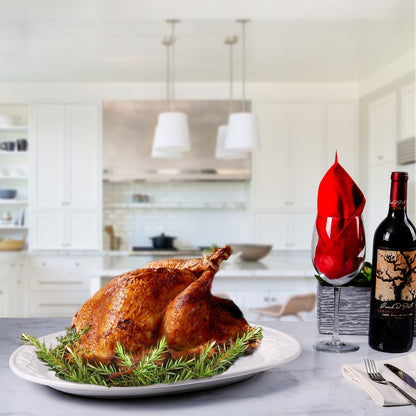 Ovente 22 lb Ceramic Turkey Serving Platter P4565W