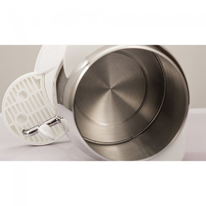 Ovente Stainless Steel Samovar Tea Maker with Ceramic Teapot