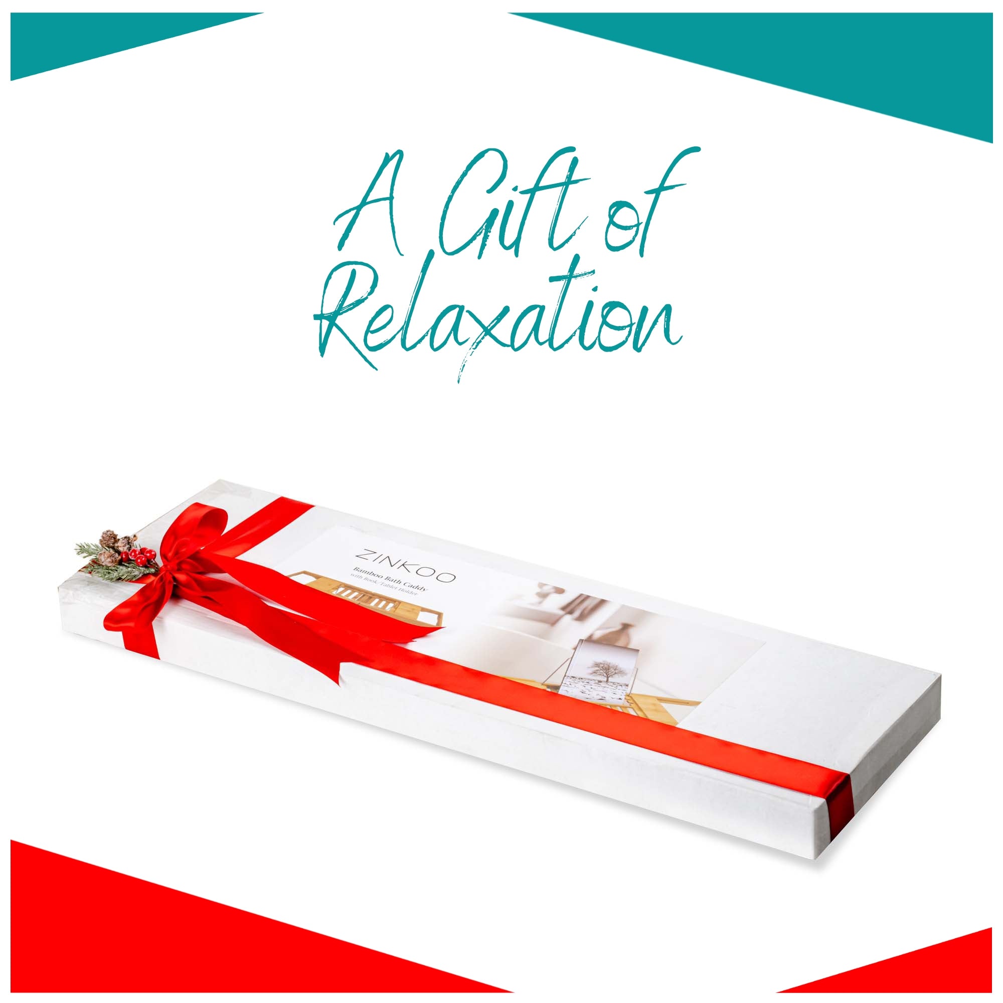 Zinkoo Expandable Bamboo Bathtub Caddy TCB2012B