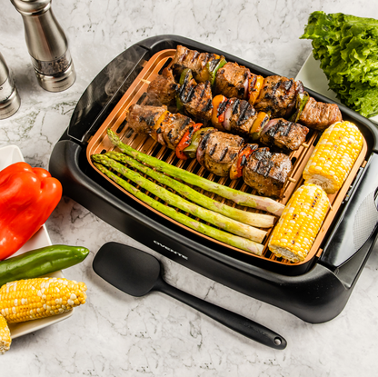 Ovente Indoor Grill with Non-Stick Copper Plate GD1632NLCO