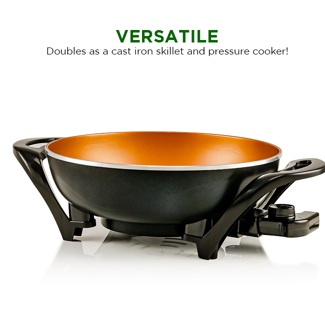 Ovente 13” Electric Skillet with Glass Lid SK3113