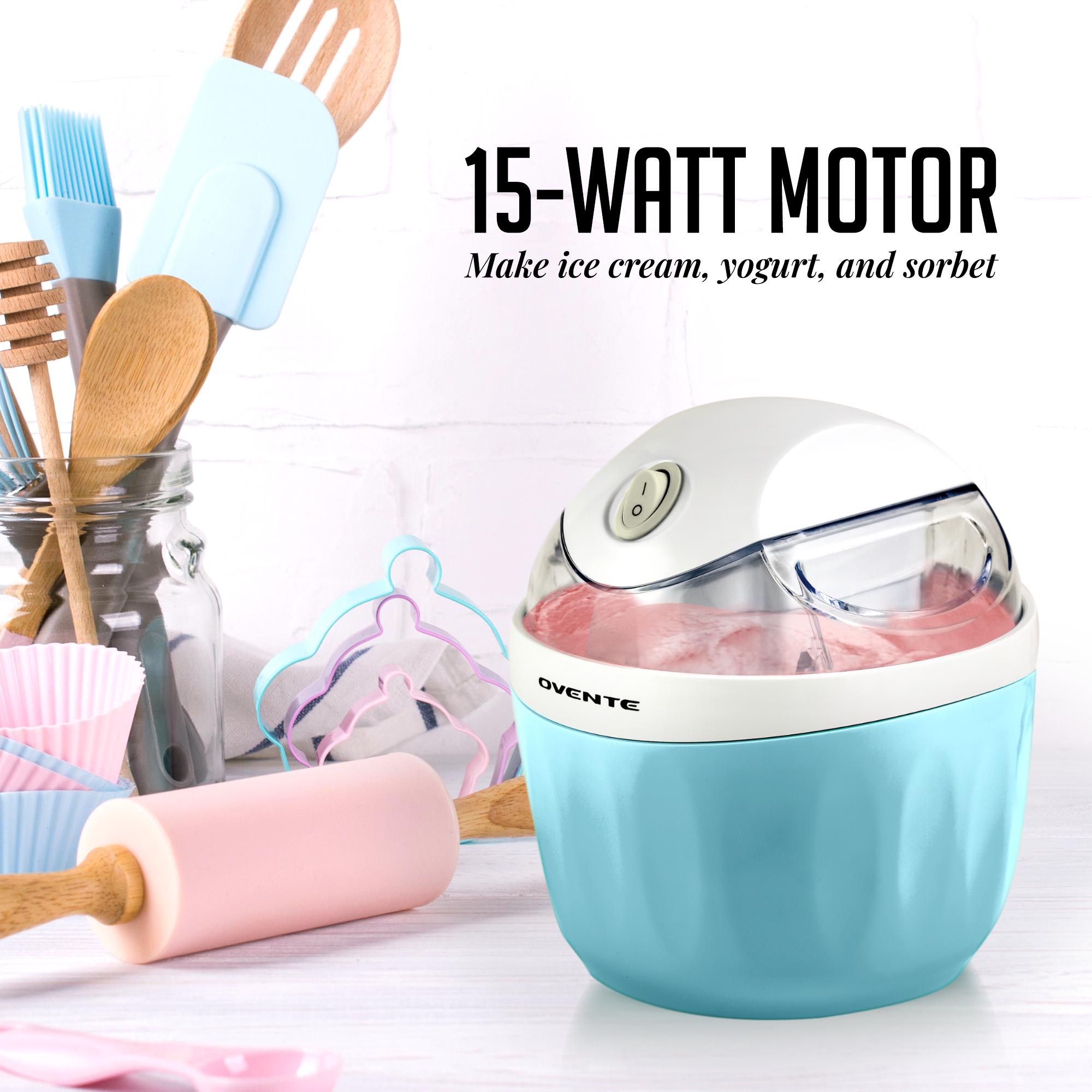 Ovente Electric Ice Cream Maker ICM110BL
