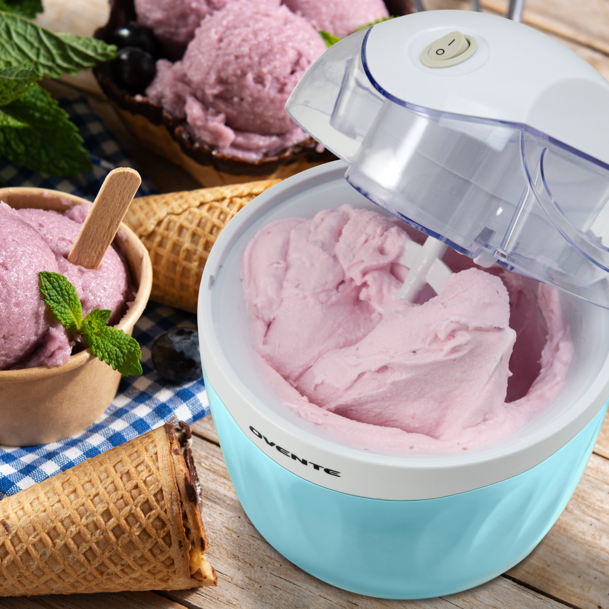 Ovente Electric Ice Cream Maker ICM110BL