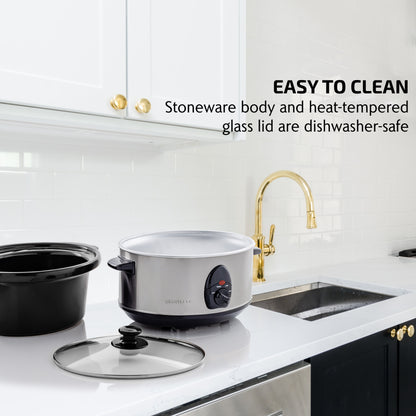 Ovente 3.5L Slow Cooker with Stoneware Crock