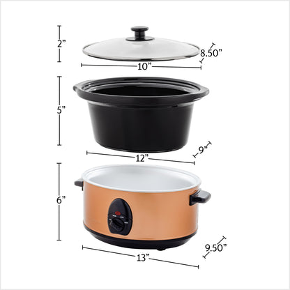 Ovente 3.5L Slow Cooker with Stoneware Crock