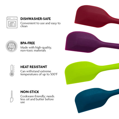 Ovente Stainless Steel Core Silicone Spatula SP1001 Series