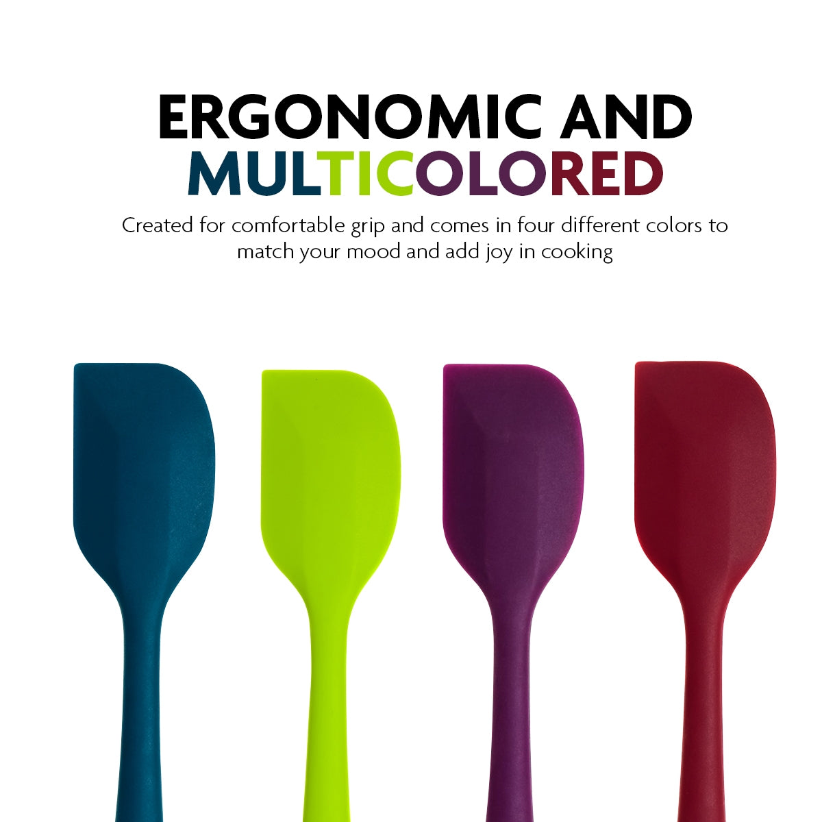 Ovente Stainless Steel Core Silicone Spatula SP1001 Series