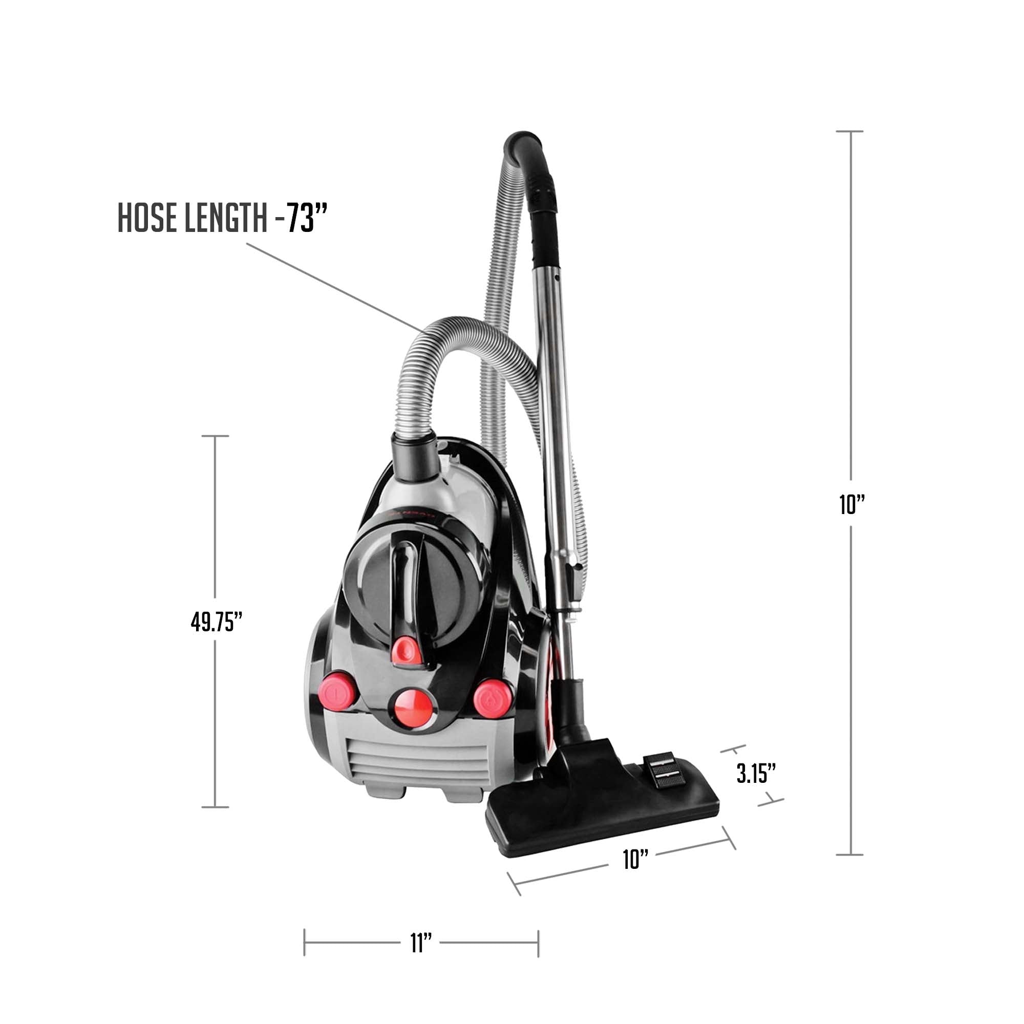 Ovente Bagless Canister Vacuum Cleaner ST2010