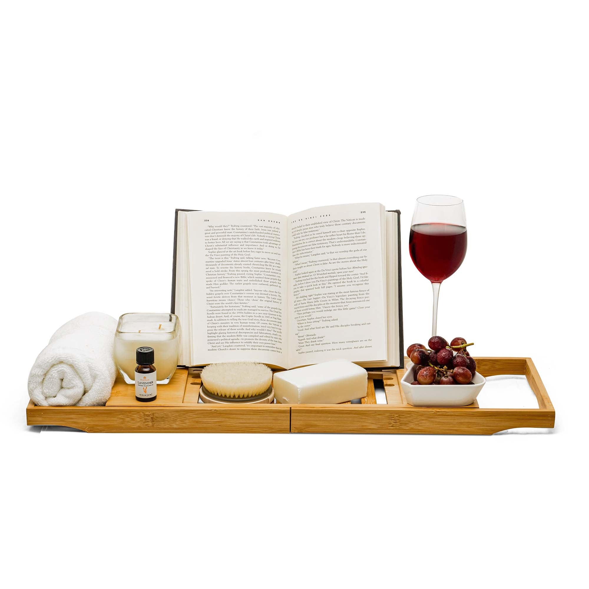 Zinkoo Expandable Bamboo Bathtub Caddy TCB2012B