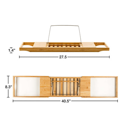 Zinkoo Expandable Bamboo Bathtub Caddy TCB2012B