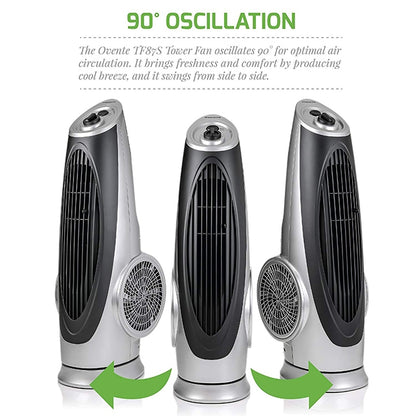 Cool-Breeze Tower Fan with Oscillating Function