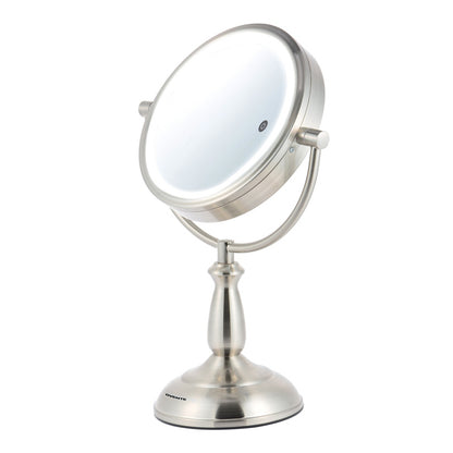 Ovente 8.5” Double Sided Tabletop Vanity Mirror with 3-Tone LED Light MPT85 Series