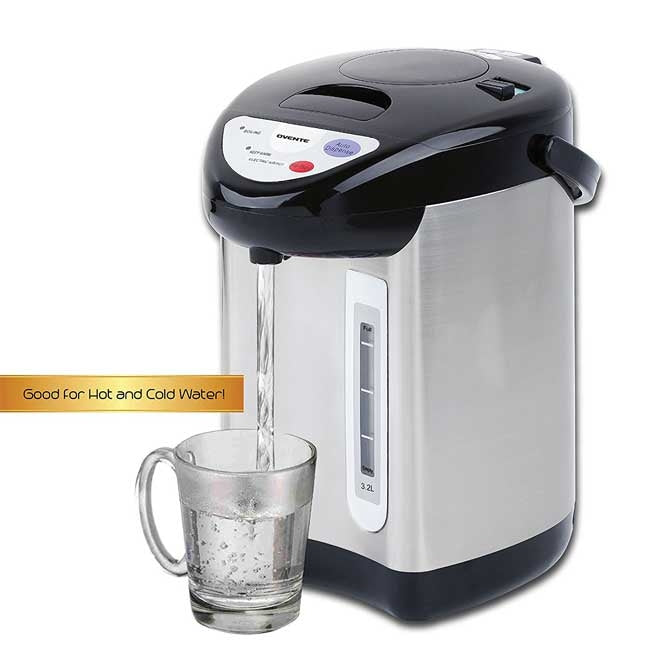 Black Ovente Insulated Water Dispenser 3.2 Liters 