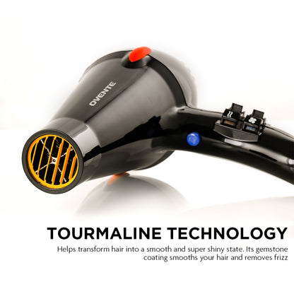 Ovente Ceramic Coated Professional Ionic Tourmaline Hair Dryer X3